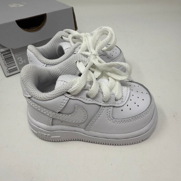 NIB Nike Kids Baby AF1 White 3c - Picture 3 of 7